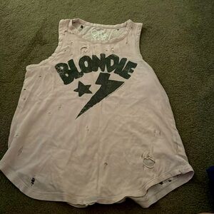 Chaser blonde tank with rips. Very soft and trendy!